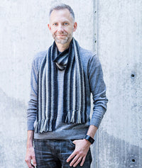 Striped Linen Stitch Wrap & Scarf by Churchmouse Yarns and Teas