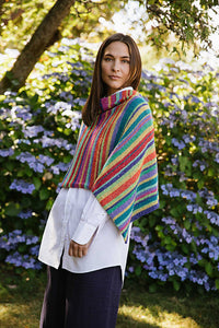 Lucky Striped Poncho by Churchmouse Yarns and Teas