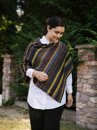 Lucky Striped Poncho by Churchmouse Yarns and Teas