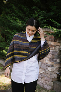 Lucky Striped Poncho by Churchmouse Yarns and Teas