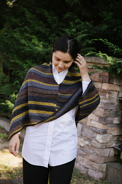Lucky Striped Poncho by Churchmouse Yarns and Teas