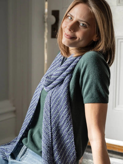 Diagonal Garter Scarf (Knit)