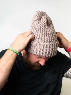 InstaKnit™ Slouchy Sideways Hat (Knit) by Lion Brand Yarn