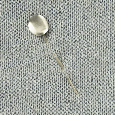 JUL Designs Midcentury Modern Circle Shawl Stick, White Brass