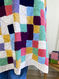 Mindful Mosaic Blanket (Knit) by Mel Kennelly