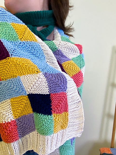 Mindful Mosaic Blanket (Knit) by Mel Kennelly