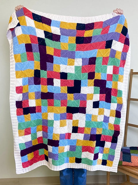 Mindful Mosaic Blanket (Knit) by Mel Kennelly
