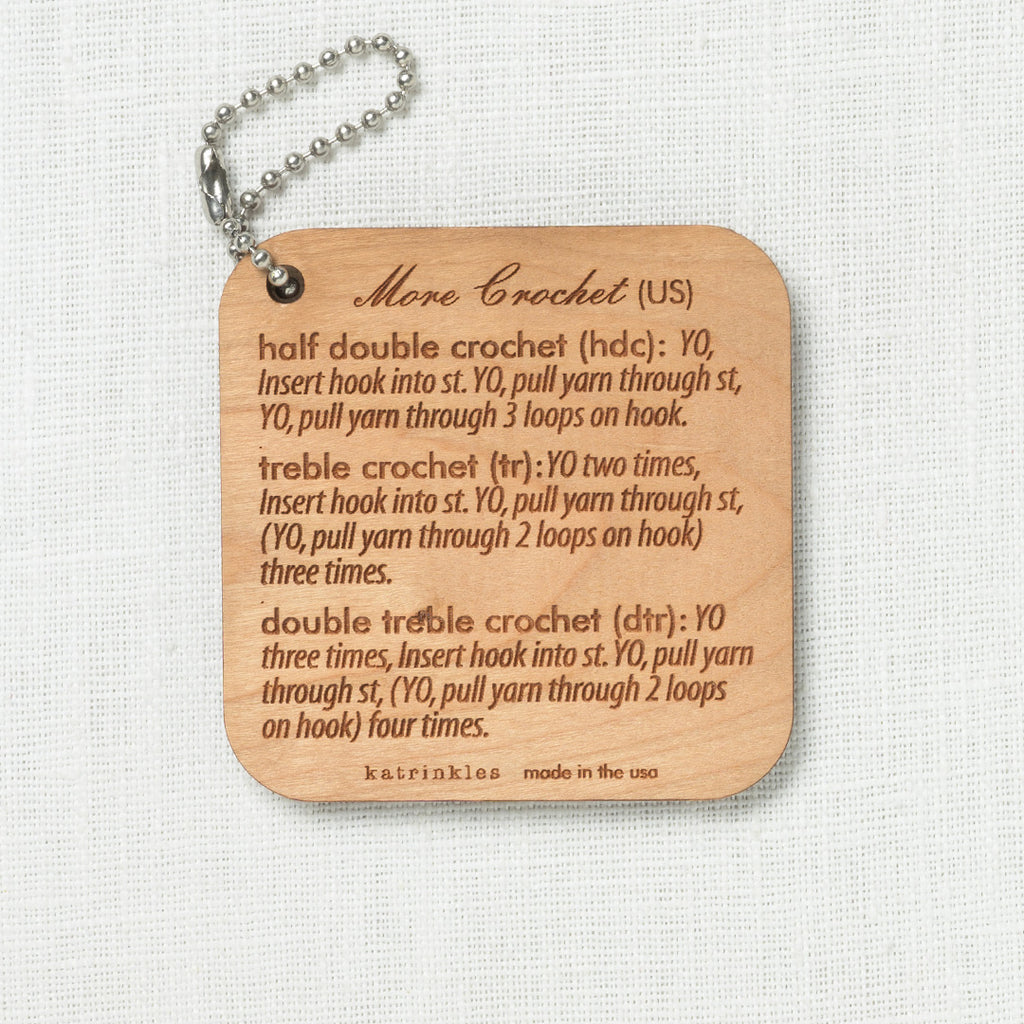 Katrinkles More Crochet Instruction Fob