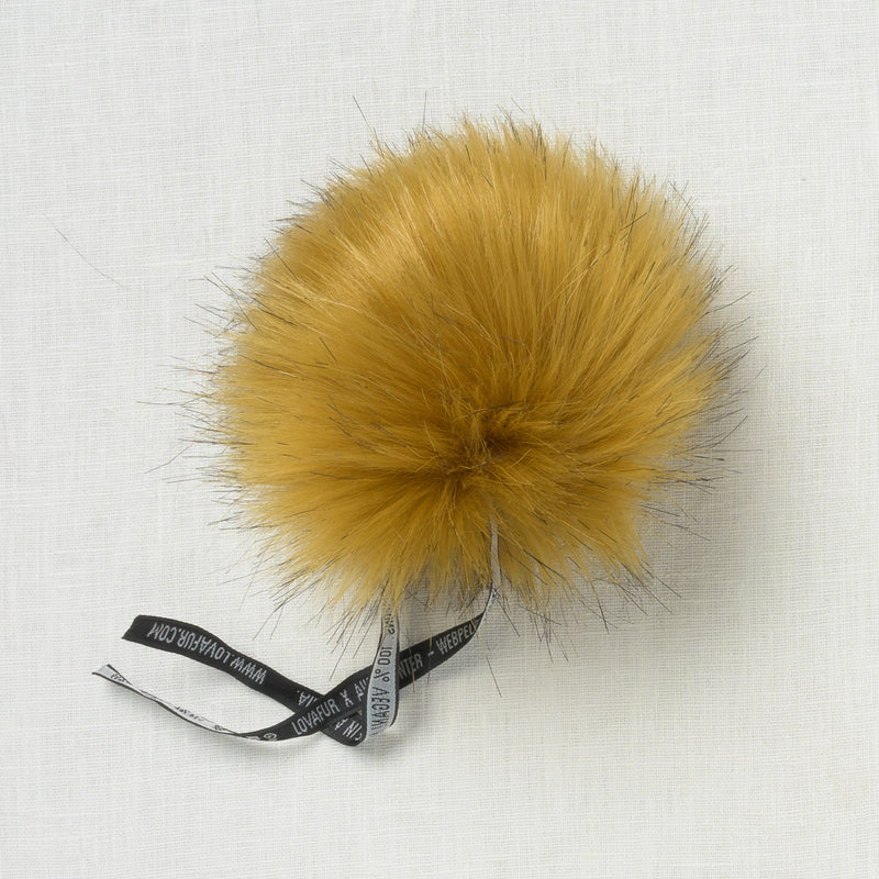 Lovafur Luxe Faux Fur Pom Mustard Fox