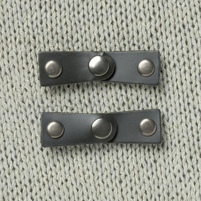 JUL Designs New Latch Leather Closure, Black w/ Gunmetal Hardware