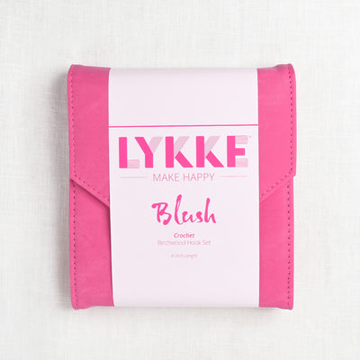 Lykke Blush 6" Crochet Hook Set, Fuchsia Denim Case