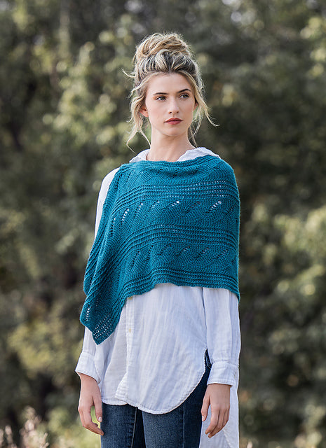 Coastal Waves Tunisian Wrap by Kaitlyn O'Connor