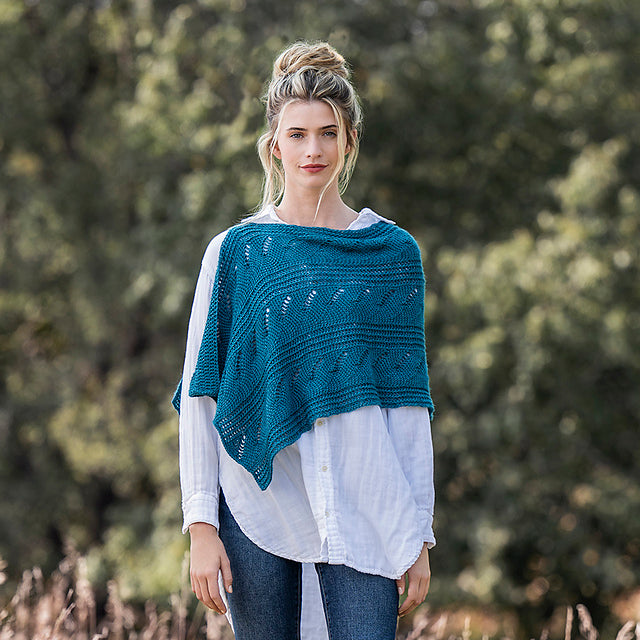 Coastal Waves Tunisian Wrap by Kaitlyn O'Connor
