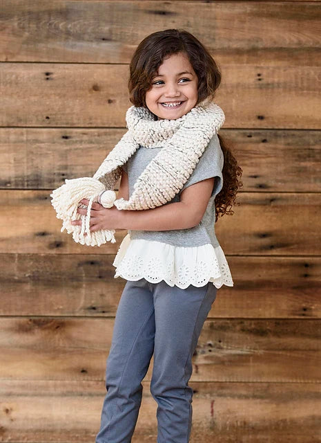 Frosting Fringe Scarf by Nancy Ekvall