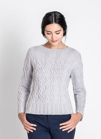 Montevideo Cabled Pullover by Mari Tobita