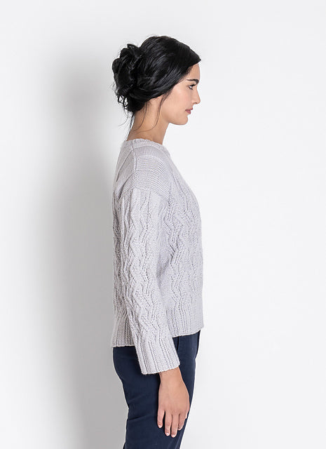 Montevideo Cabled Pullover by Mari Tobita