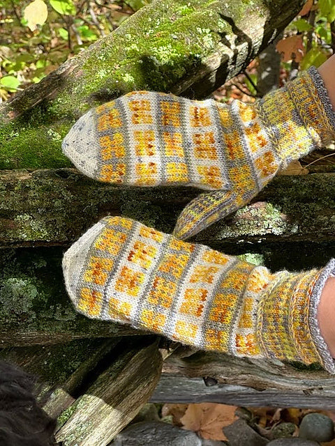 Paint Box Mittens by Kristin Ornolfsdottir