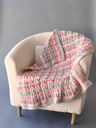 Reversible Cable Blanket by Rachel Brockman