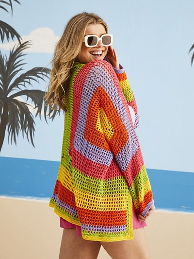 10685 Mesh Cardigan by Sirdar