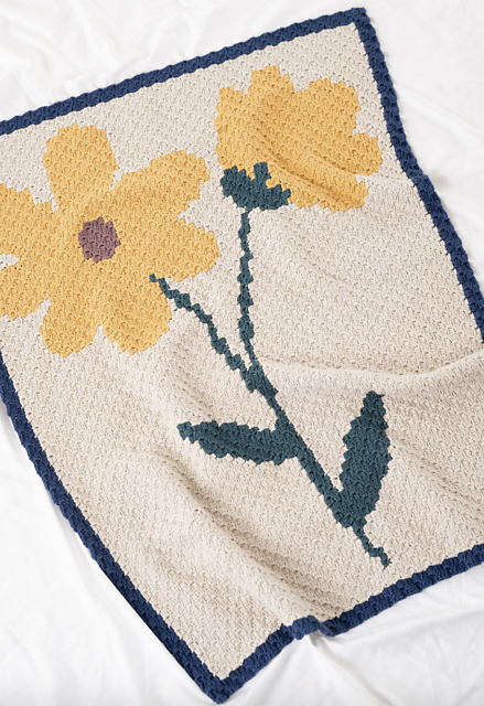 Spring Bloom C2C Blanket by Lion Brand Yarn