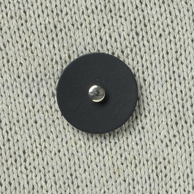 JUL Designs Screw-in Leather Pedestal Button Styling Tack, Large 2" Black