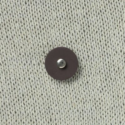JUL Designs Screw-in Leather Pedestal Button Styling Tack, Medium 1.5" Truffle