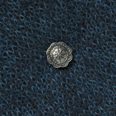 JUL Designs Screw-in Small Floral Pedestal Button Styling Tack, Stainless Steel