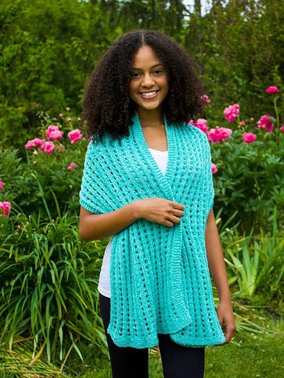 3397 Eyelet Rib Wrap by Veronica Perrone