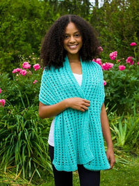 3397 Eyelet Rib Wrap by Veronica Perrone