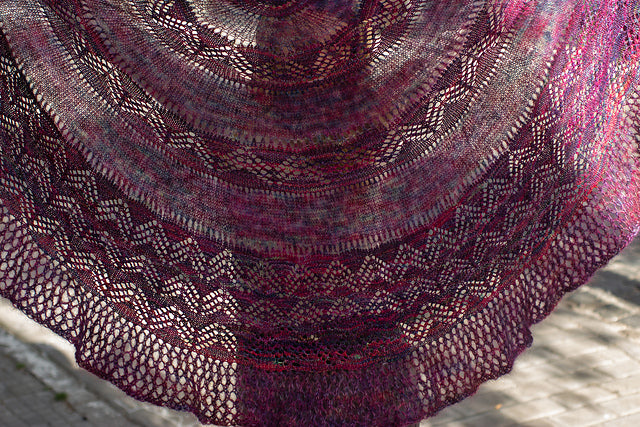 Chevron Delight Shawl by Lora Marin