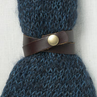 JUL Designs Simple Snap Shawl Cuff/Bracelet, Espresso w/ Antique Brass Hardware