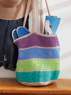 Striped Market Tote Bag by Lily / Sugar'n Cream