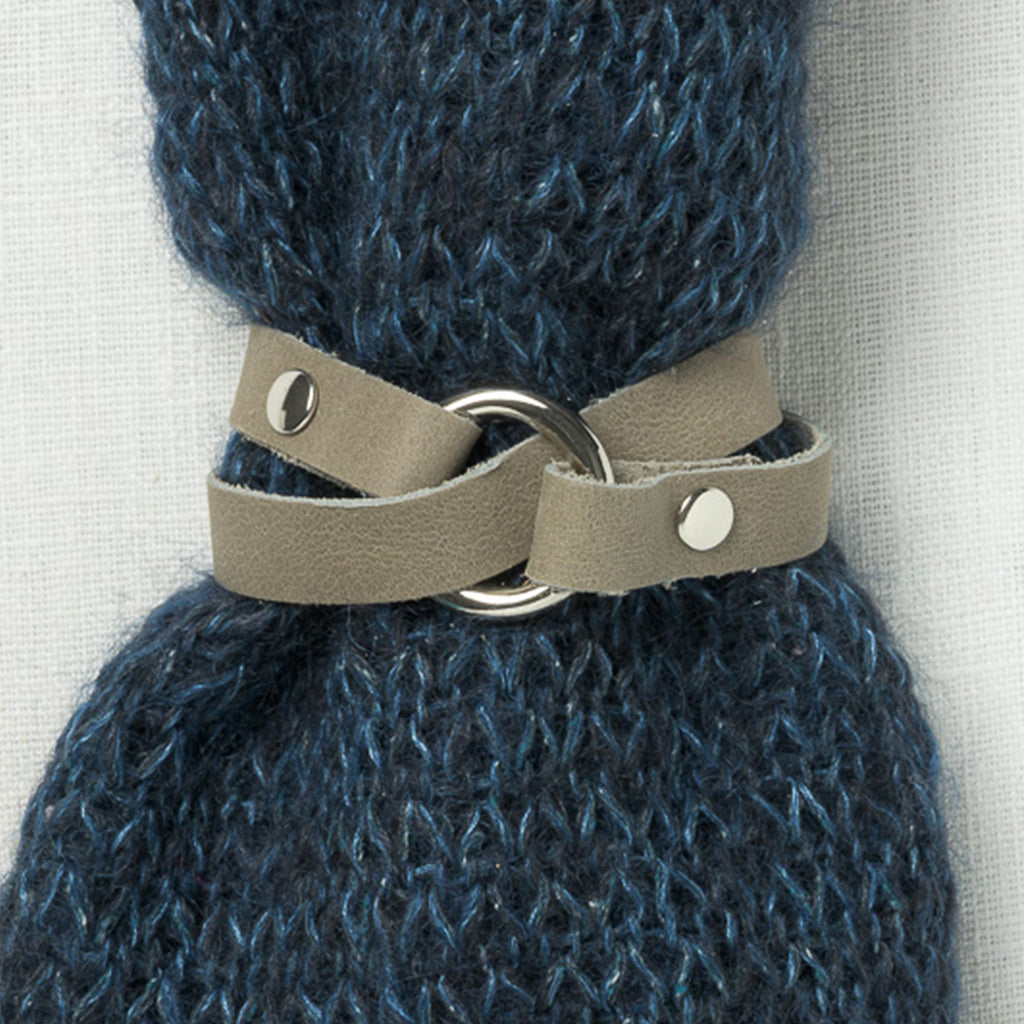 JUL Designs Tiny Ring Shawl Cuff/Bracelet, Pewter w/ Nickel Hardware