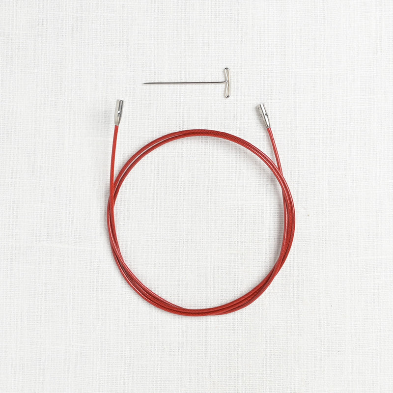 ChiaoGoo Twist Red Interchangeable Cable, Large (fits US 9-15 needles)