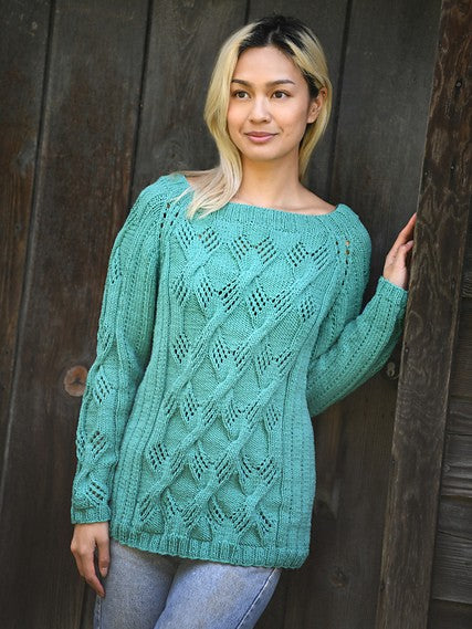 Lace Cable Raglan by Deborah Newton – Wool and Company