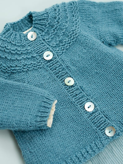 Madeline Yoke Cardigan & Hat by Sarah Hatton