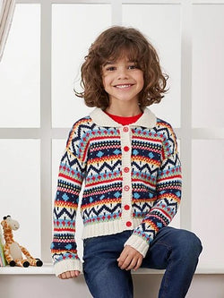 Tig Tag Fair Isle Cardigan by Jenny Watson