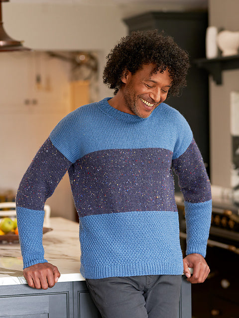 Benjamin Men's Block Jumper by Jenny Watson