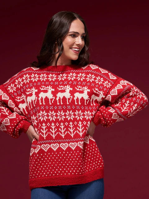 Nora Womens Festive Jumper by Rosee Woodland