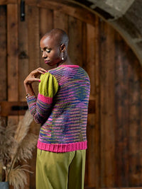 Beverley Cardigan with Puff Sleeves by Zandra Rhodes