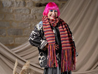 Zandra Fringed Rainbow Scarf by Zandra Rhodes