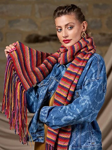 Zandra Fringed Rainbow Scarf by Zandra Rhodes