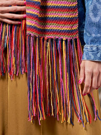 Zandra Fringed Rainbow Scarf by Zandra Rhodes