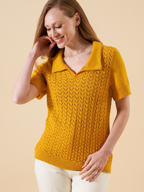 Daisy Fishtail Lace Polo Top by Chloe Elizabeth Birch