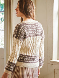 Clio Cable & Fair Isle Panel Jumper by Birch + Bliss