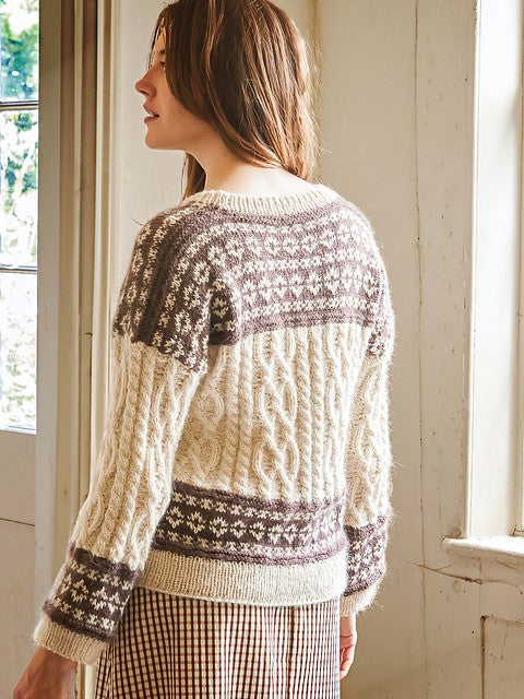 Clio Cable & Fair Isle Panel Jumper by Birch + Bliss