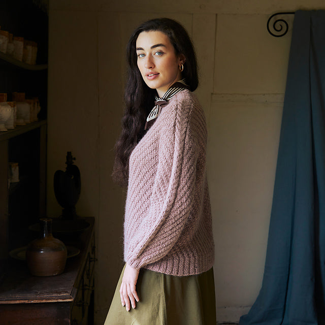 Guinevere Chevron Rib Jumper by Birch + Bliss