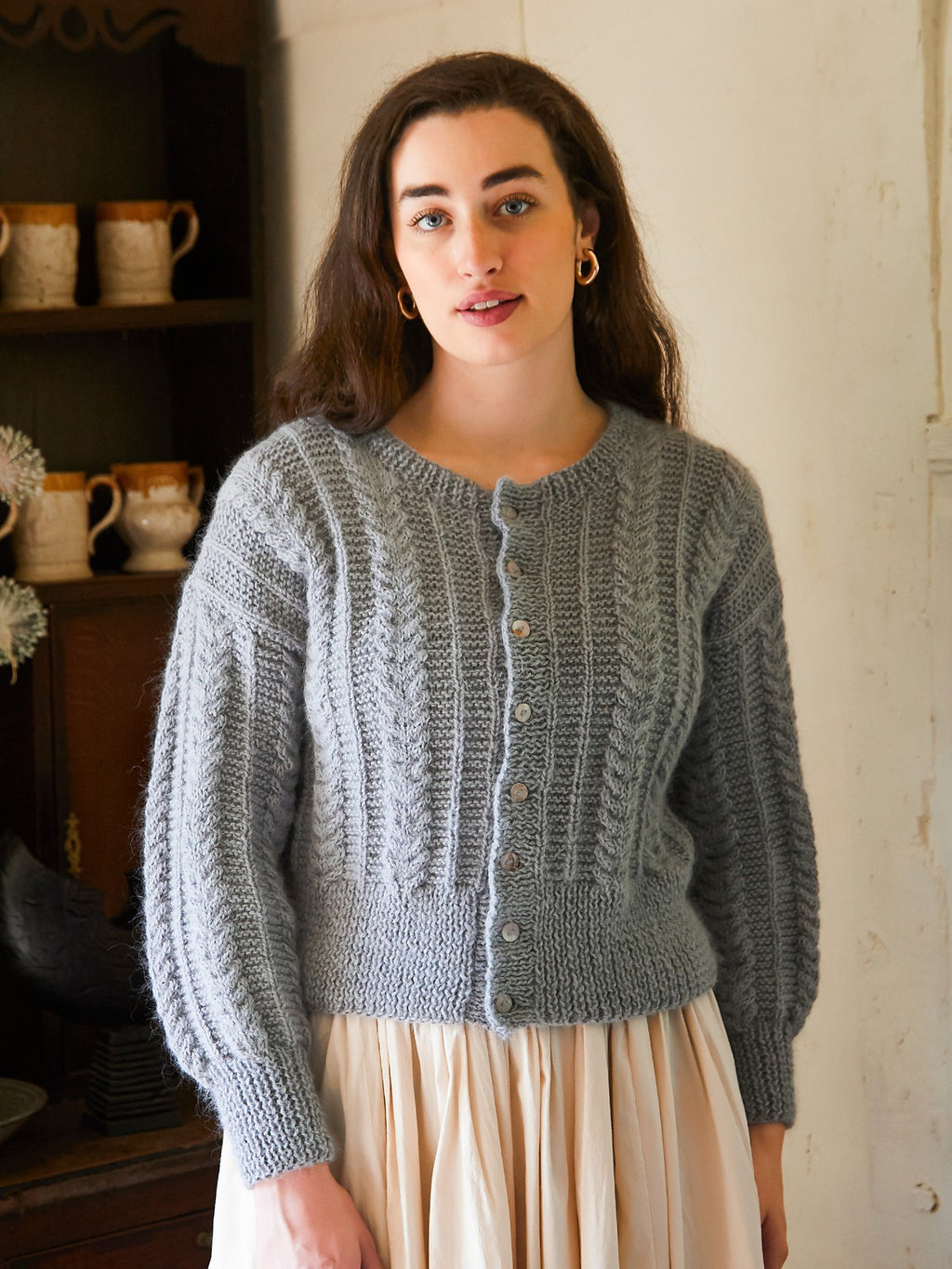 Juno Cable and Garter Stitch Cardigan by Birch + Bliss