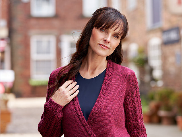 Levisham Lace Sleeve Wrap Cardigan by Sarah Hatton