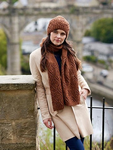 Redmire Lace Hat & Scarf by Sarah Hatton